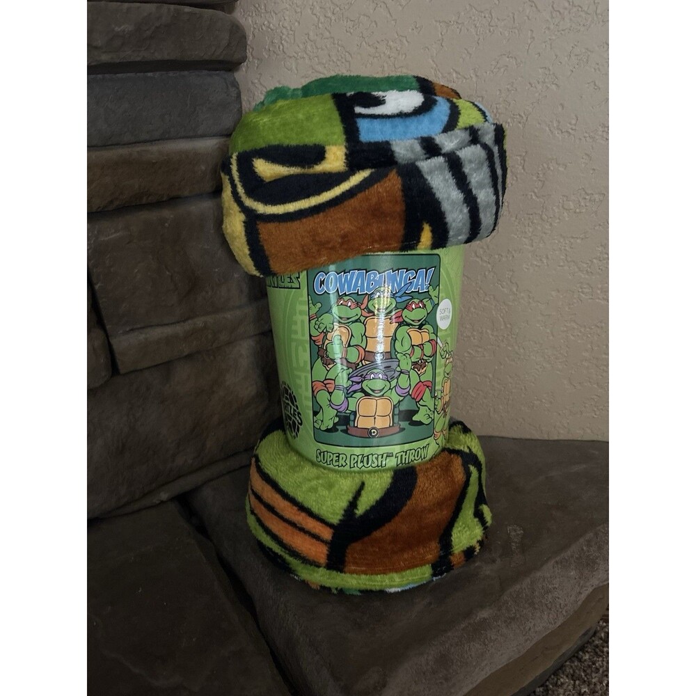 Teenage Mutant Ninja Turtle Fleece Throw Cowabunga NWT 46” X 60” Nickelodeon